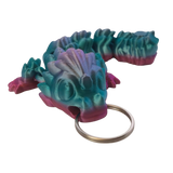 Baby Dragon Flexi Keychain (Green / Purple)