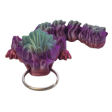 Baby Dragon Flexi Keychain (Purple/Gray)