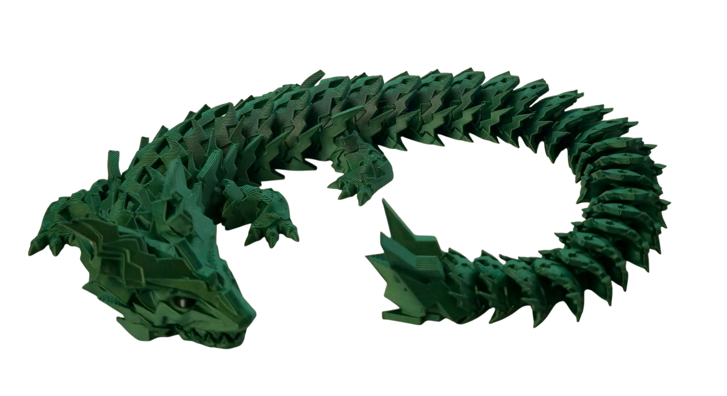 Spikey Dragon with moveable jaw (Green Metallic)