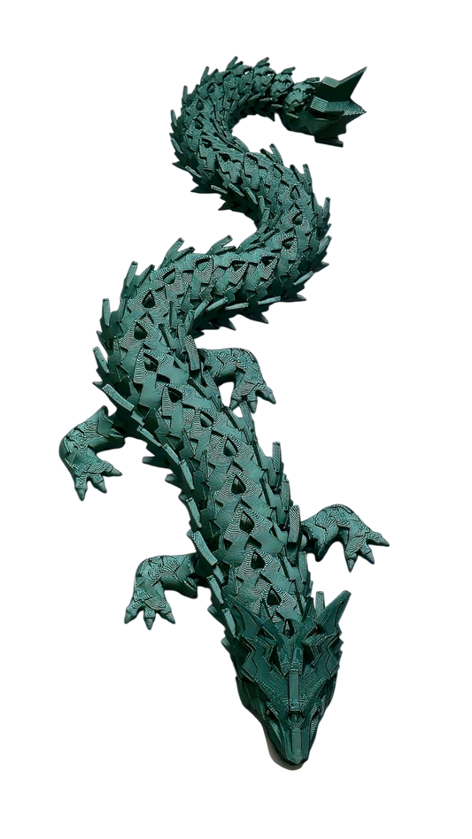 Spikey Dragon with moveable jaw (Green Metallic)