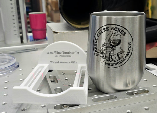 12 oz. Wine Tumbler Jig for Fiber Lasers