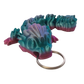 Baby Dragon Flexi Keychain (Green / Purple)